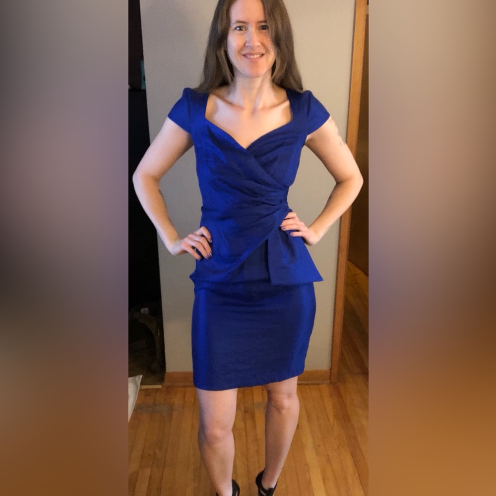 Gorgeous sapphire blue dress. Size 4. Hardly worn.
